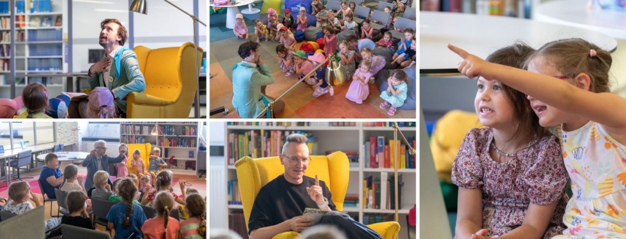 Iniciatyvos &bdquo;Tėčiai skaito vaikams&ldquo; renginys Nacionalinėje bibliotekoje. Nuotr. Vygaudo Juozaičio